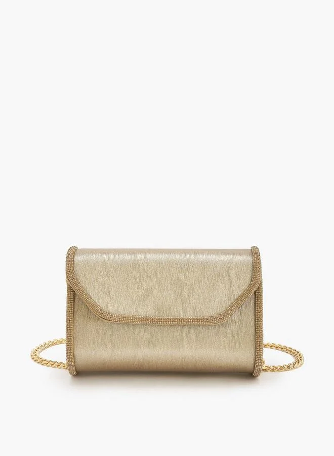 Flora Bella By Shoexpress Flora Bella Embellished Crossbody Bag With Chain Strap Ramadan Collections